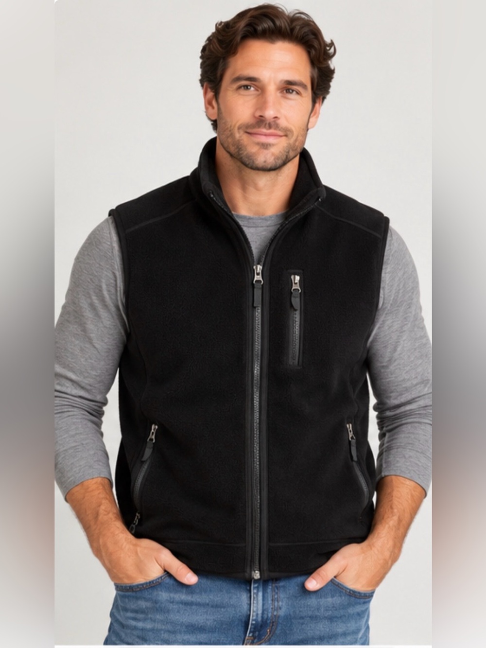 Quince men’s Polar Fleece Full-Zip Vest